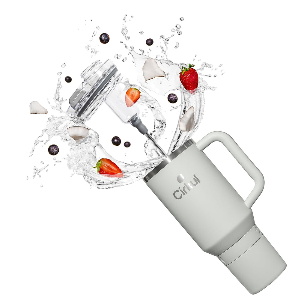 Cirkul 40oz. Brink Stainless Steel Tumbler with Handle, All-Day StrawSip™, Double-Wall Insulated