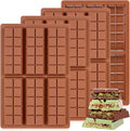 Chocolate Molds - Non-Stick Chocolate Mold, Food Grade Silicone Chocolate Bar Mold for Baking, Candy, Chocolate Snacks,DIY Homemade - Set of 4