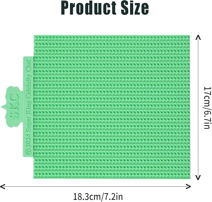 KALAIEN Sweater Texture Fondant Impression Mats Knit Fondant Embosser Texture Mats for Clay Cake Decorating Fondant Molds 1Pcs(Style 1)