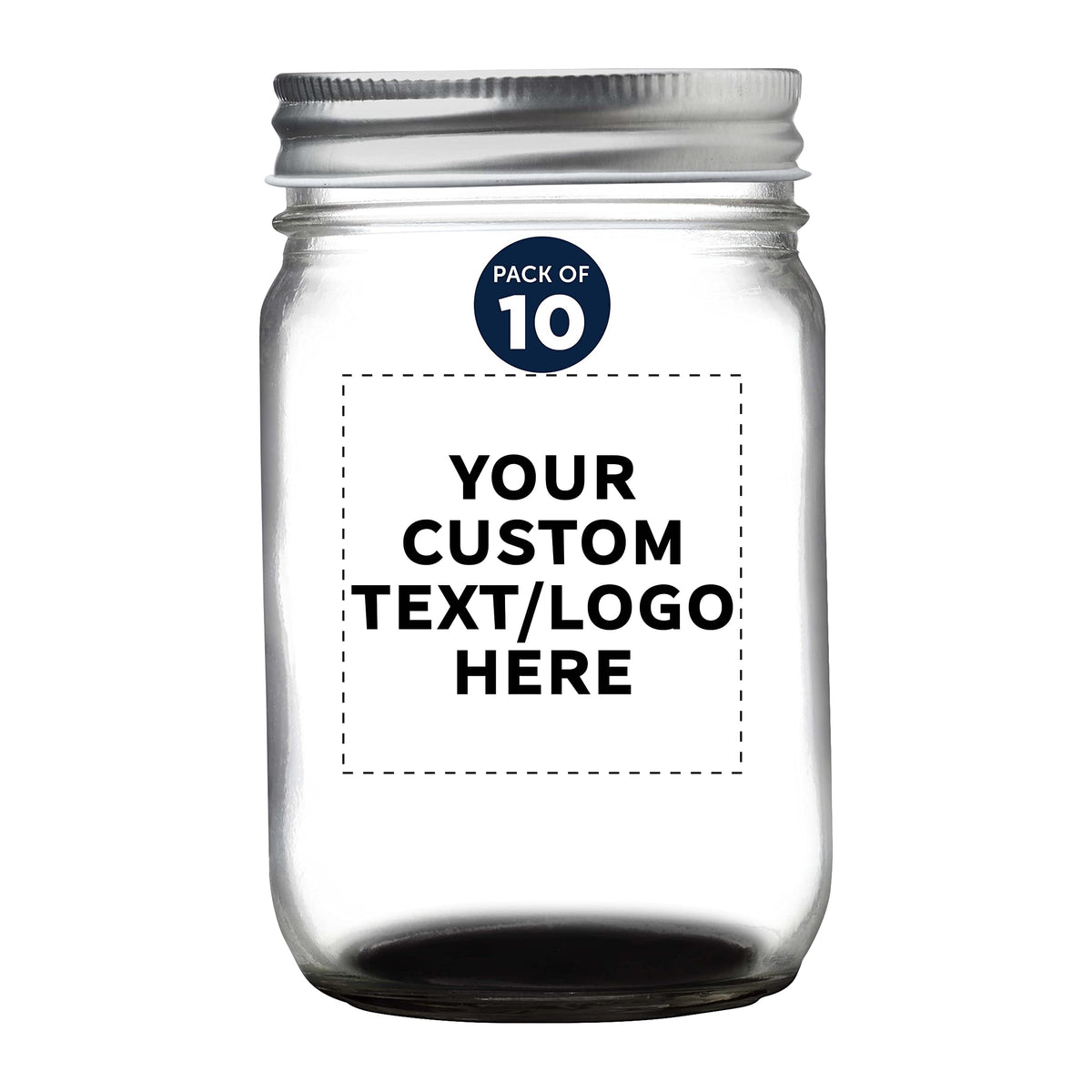 DISCOUNT PROMOS Custom Decorating Mason Jars 12 oz. Set of 100, Personalized Bulk Pack - Glass Jars for Overnight Oats, Candies, Fruits, Pickles, Spices, Beverages - Purple