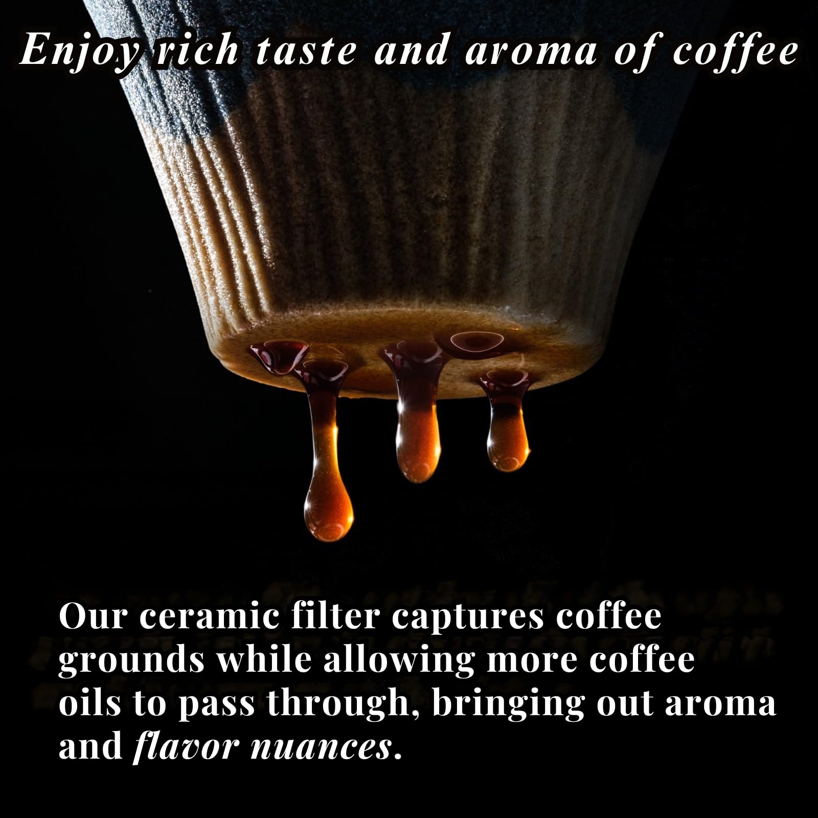 Wablade Ceramic Reusable Coffee Filter Dripper Paperless Sustinable Mt. Fuji Made in Japan (Yellow)