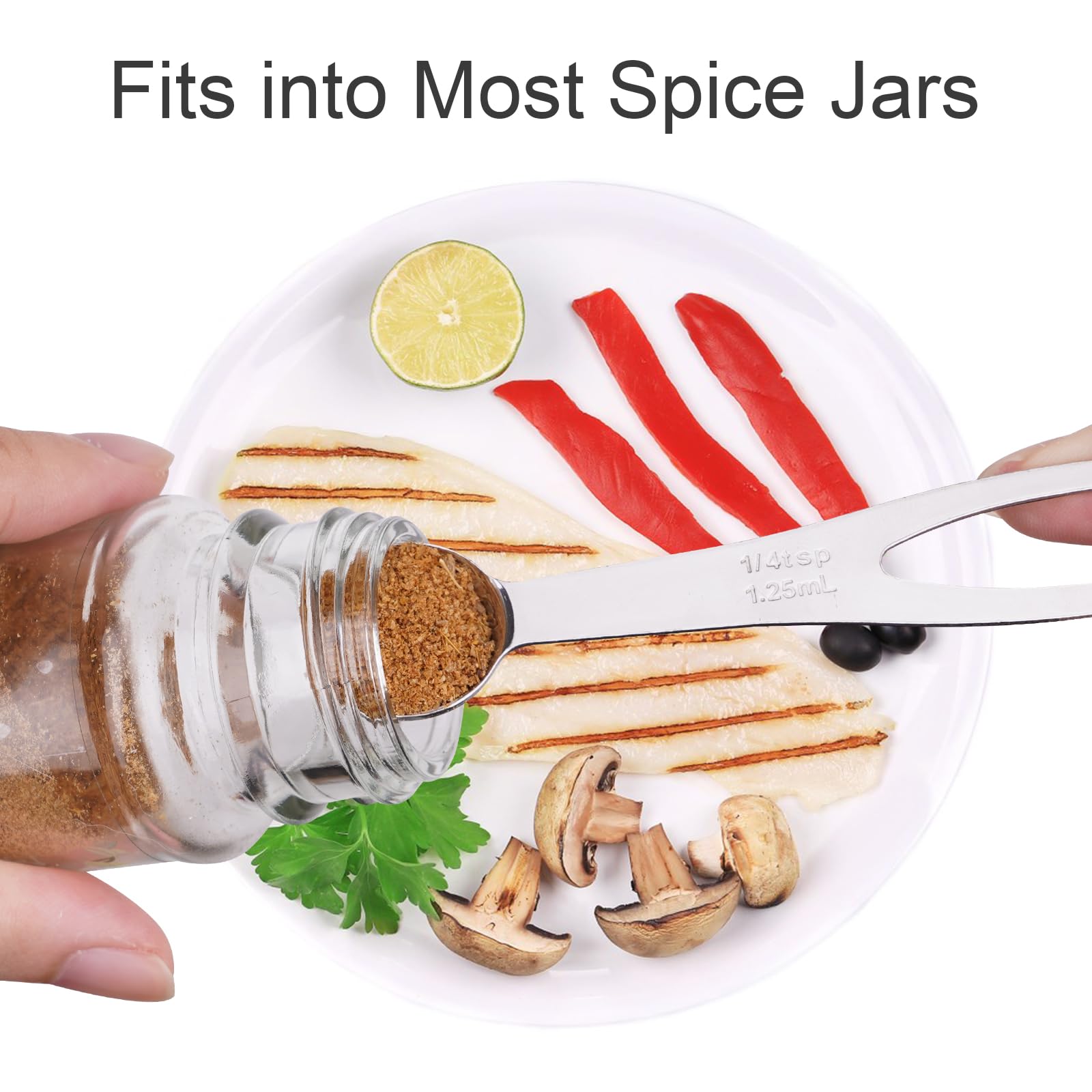 5pcs Measuring Spoon Set, Heavy Duty Stainless Steel