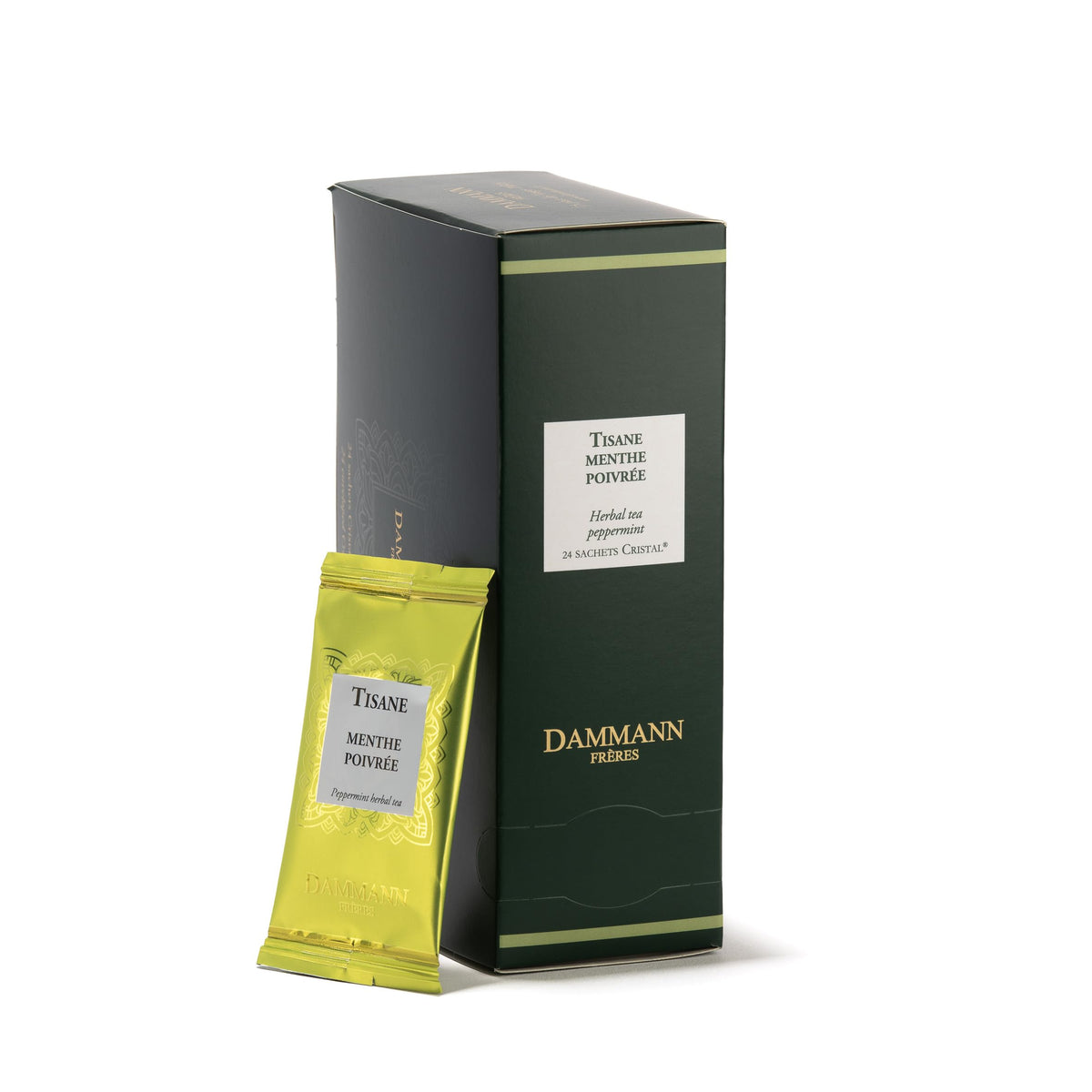 Dammann Freres Satchets, Chai Tea Bags, Premium Gourmet French Black Tea, Blend Ginger, Cinnamon, Cardamom Flavors, Individually Wrapped, 24 Count (Single Pack)