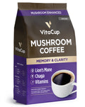 VitaCup Mushroom Ground Coffee, with Lions Mane for Memory & Clarity, 10oz