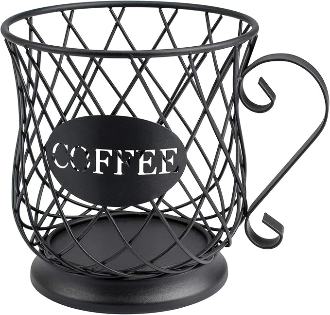 TreeLen K Cup Holder Coffee Pod Holders for 35 Kcups Keurig Storage Organizer Coffee Bar Accessories for Counter - Matte Black