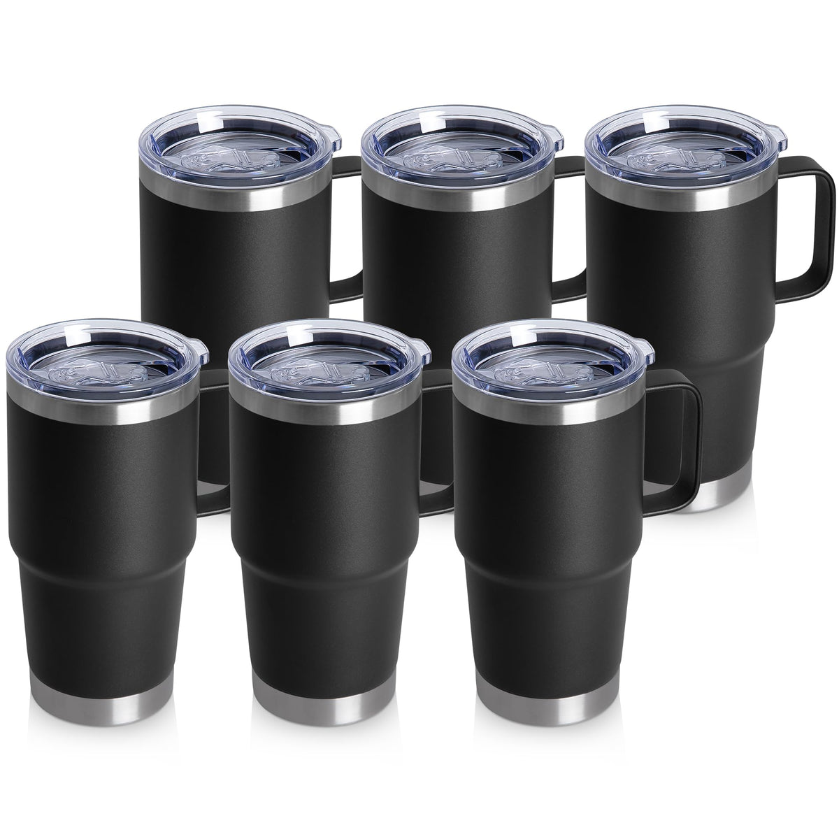 20oz Tumbler with Lid, Stainless Steel Tumbler with Handle, Metal Insulated Travel Coffee Mug with Handle, Double Wall Vacuum Spill Proof Tumbler Cup, Amy Green 1 Pack