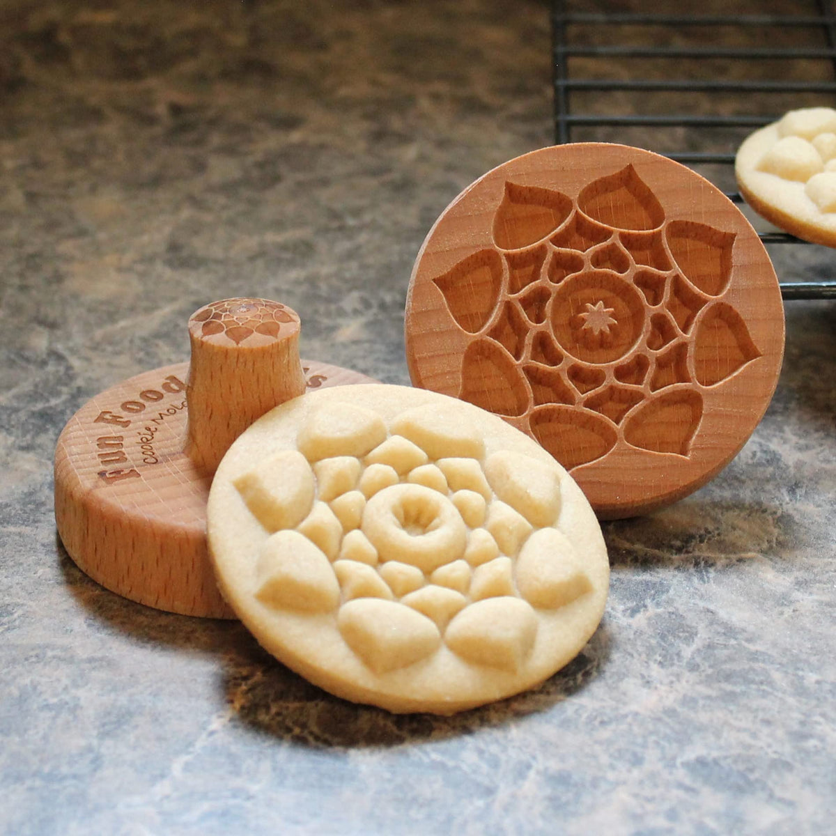 Fun Food Tools, Wood Cookie Stamp, 2.5 Inch (Chartres Cathedral CS-056)