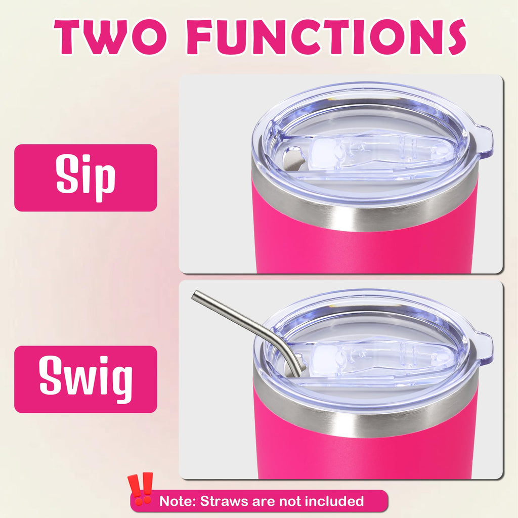 20oz Tumbler Stainless Steel Tumbler Coffee Tumbler with Lid Hot Pink, 1P