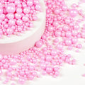 Pink Pearl Sugar Sprinkles for Cake Decorating, 150g/5.29oz Mix Size, Edible Pearl Sprinkles, Pearl Cake Decoration, Cupcakes&Cookies Toppers, Party, Wedding Birthday Baking Supplies