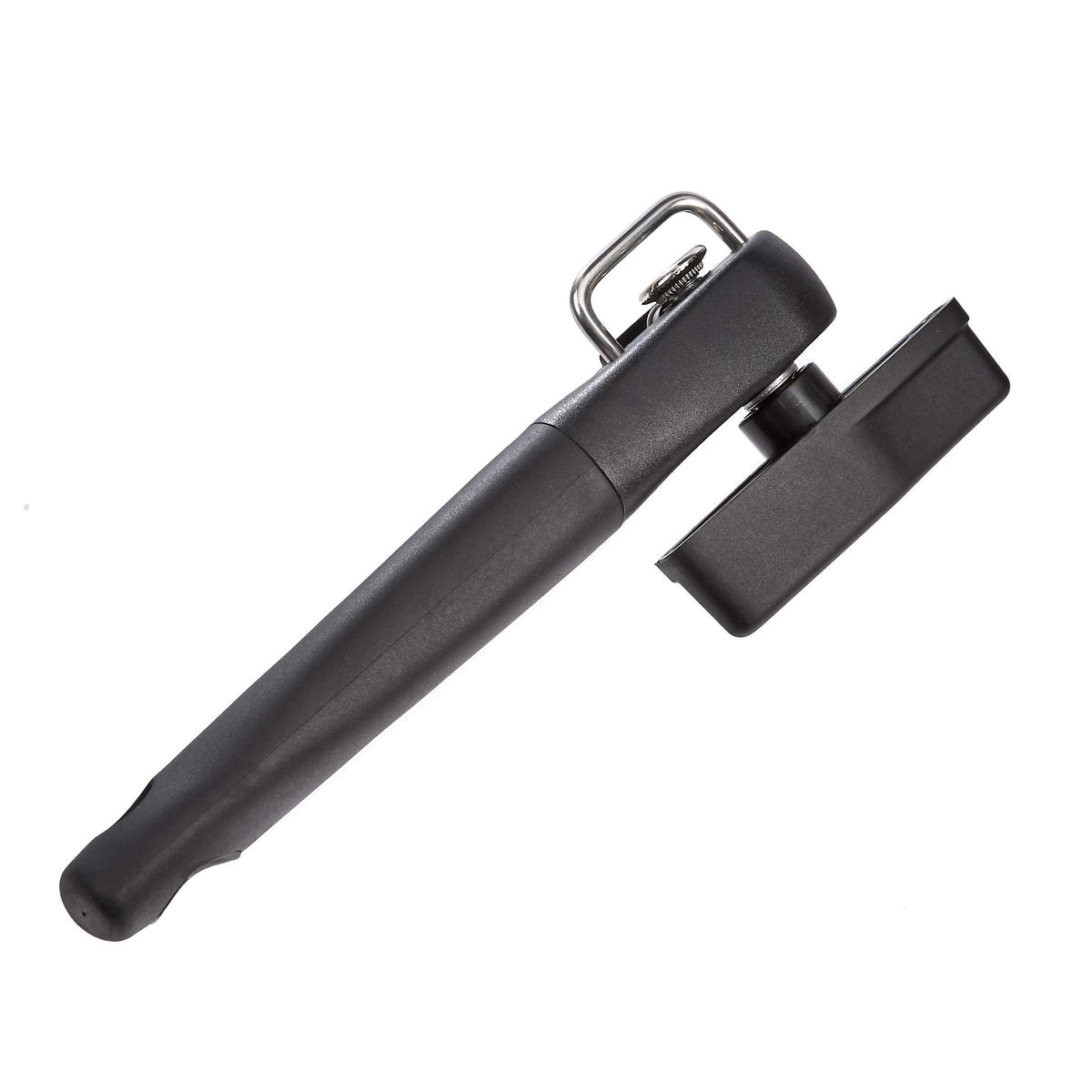 Amazon Basics Manual Can Opener, Easy to Use, Hand Held with Soft Grip Single Handle, Clean Cutting, Large, Black