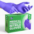 SAFEWAY USA 200pcs, X-Large, Nitrile Disposable Gloves — Multi-Purpose Powder-Free and Non-Latex Textured Fingertips for Medical Use, Nursing, Lab Works, Kitchen Prep, Cleaning, Tattooing & More