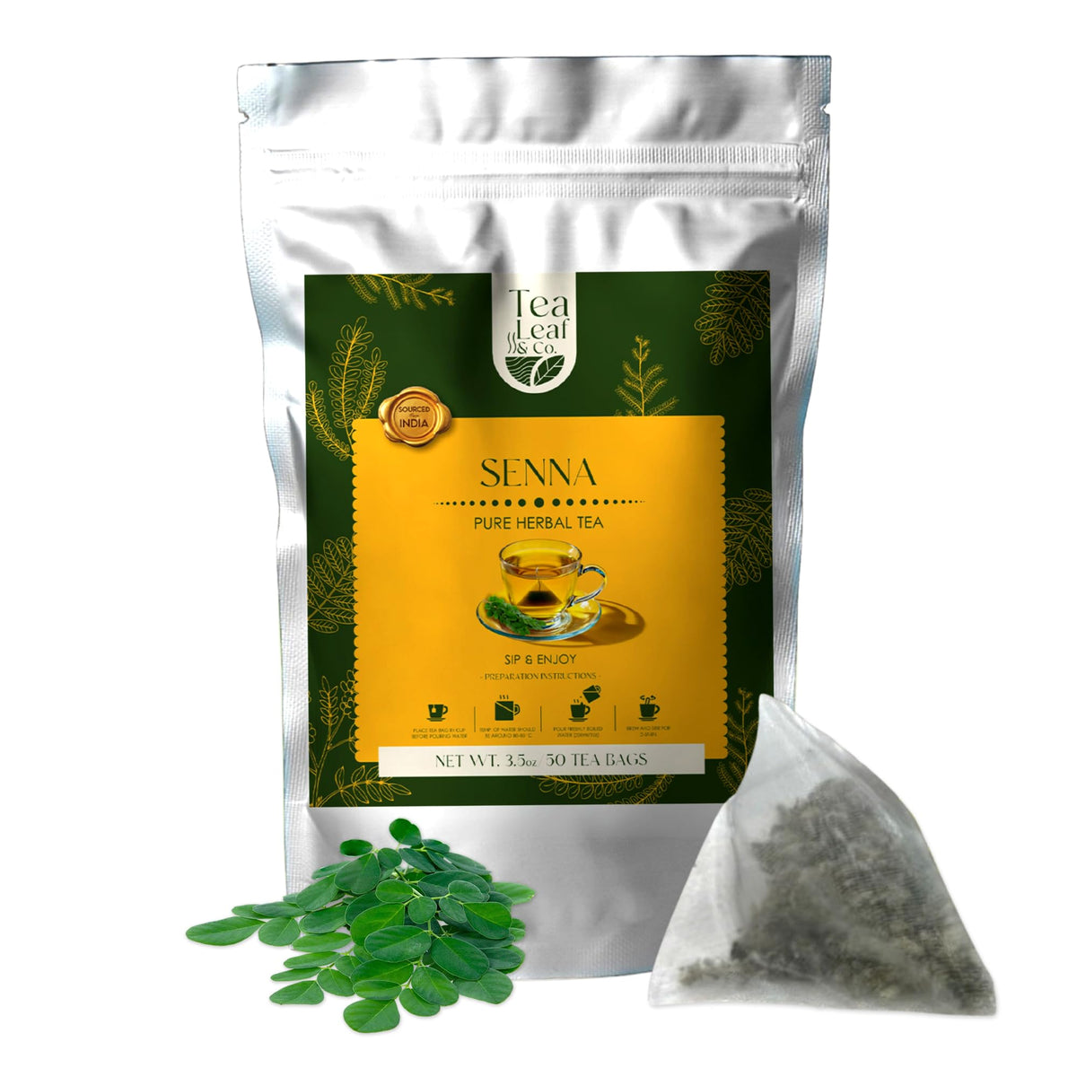 Sweet Hibiscus Cinnamon Green Tea (3.5oz), Natural Herbal Infusion, 50 Bags