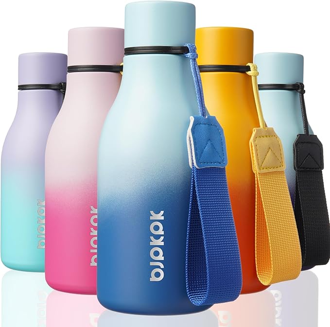 BJPKPK 18oz Insulated Water Bottle, Stainless Steel Bottle with Carry Strap