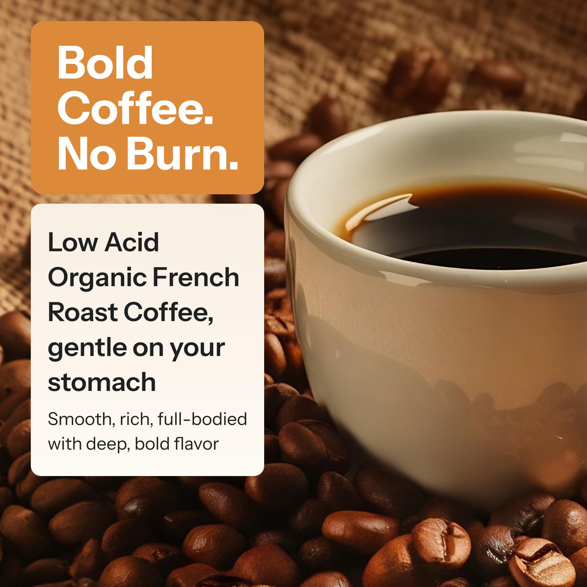 Alex’s Low Acid French Roast Organic Coffee Pods, Pack of 12 K-Cups
