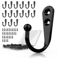 PRIGVOT 15-Pack Black Wall Mount Hooks for Hanging Coats & Towels