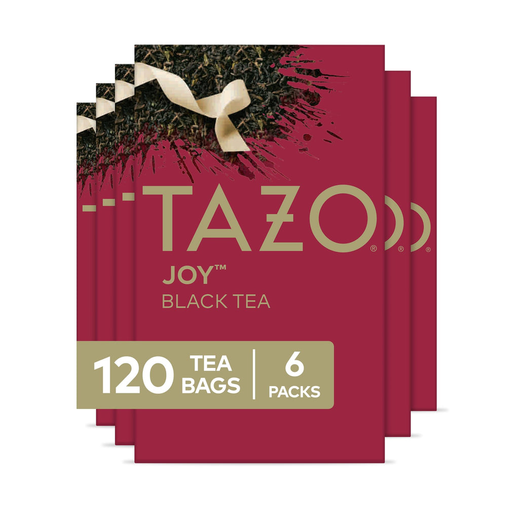 TAZO Joy Limited Edition Seasonal Blend of Black, Oolong & Green Tea with Hints of Peach, 120 Total Bags (20ct - Pack of 6)