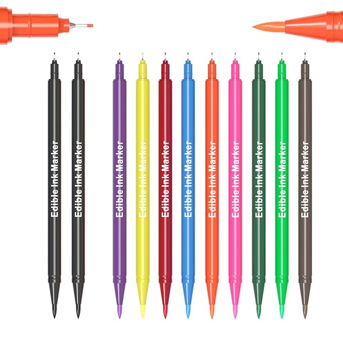Edibleink Edible Markers - 11Pcs Ultra Fine 0.5mm Food Coloring Pens