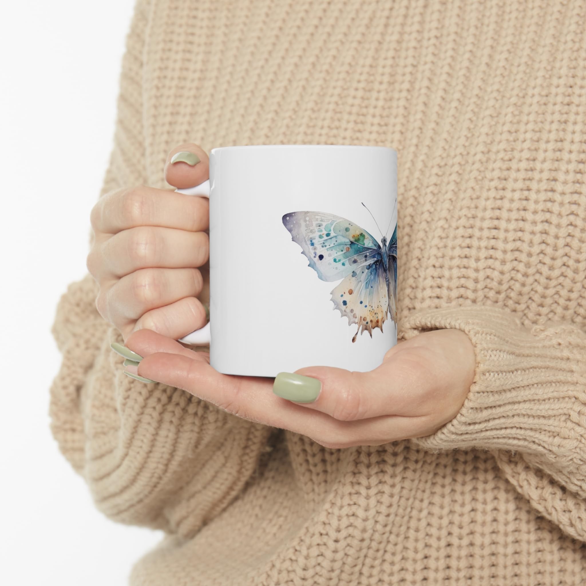 CREATIVE DESIGN PRINTS 11 OZ Novelty Coffee Mugs - Christmas Gift (Butterfly Theme)
