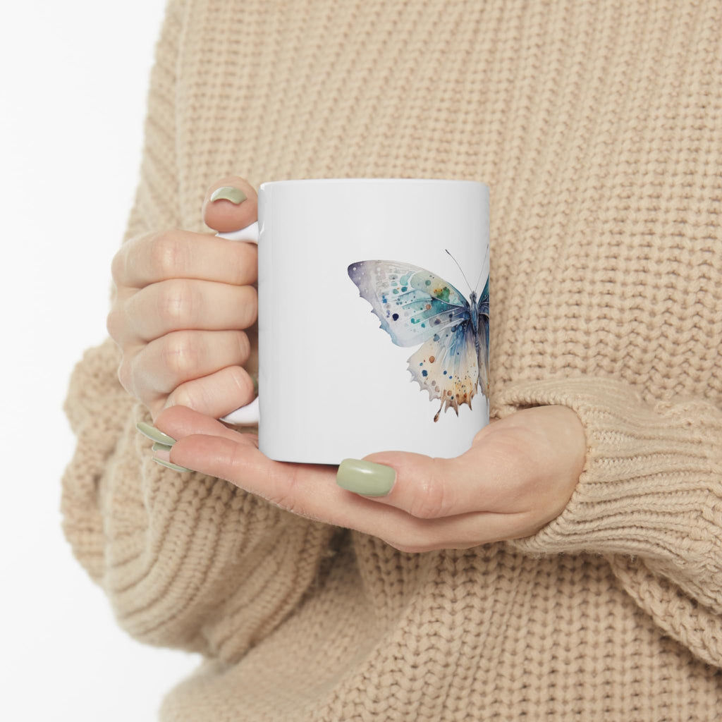 CREATIVE DESIGN PRINTS 11 OZ Novelty Coffee Mugs - Christmas Gift (Butterfly Theme)