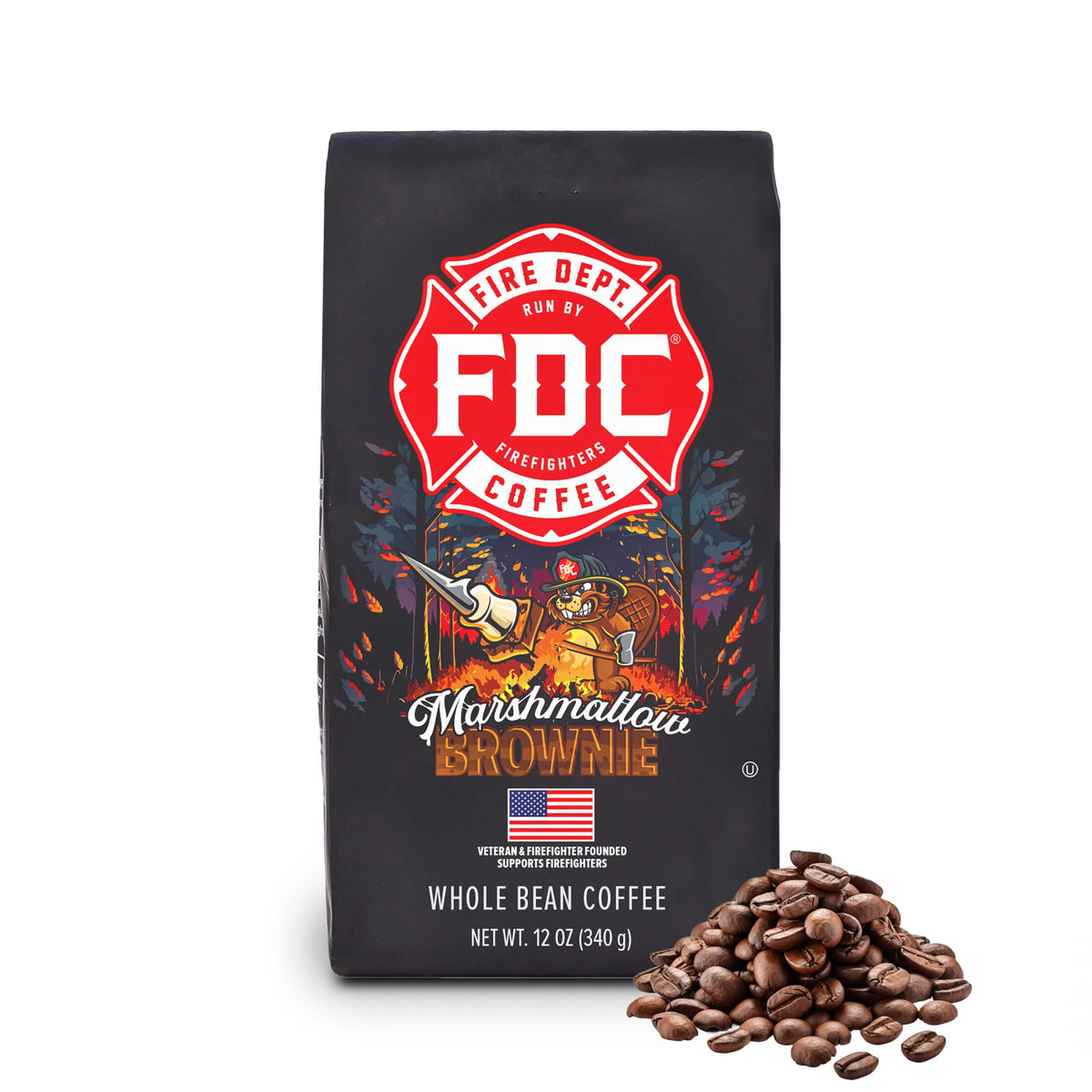 Fire Department Coffee Dark Roast Whole Bean Coffee - 12 oz