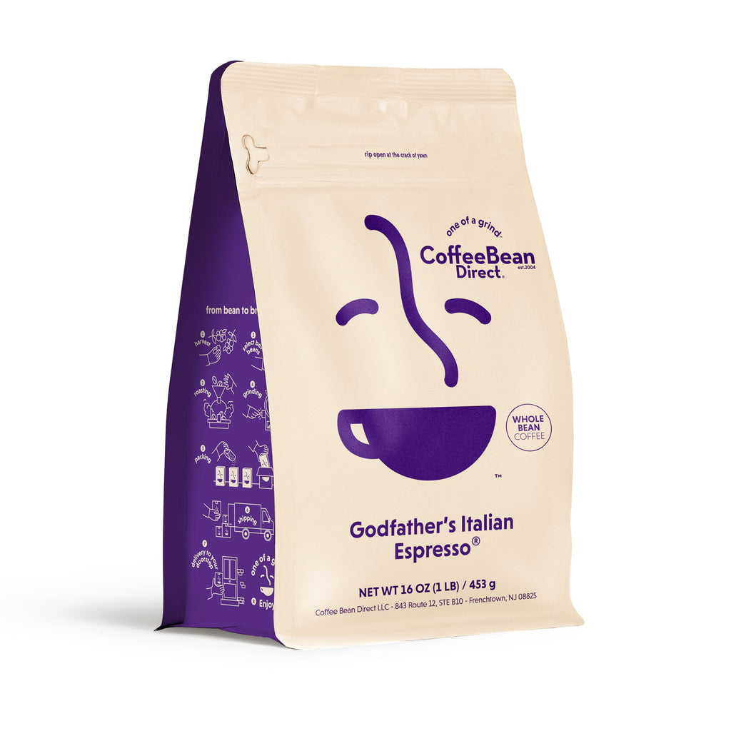 Coffee Bean Direct Godfather’s Italian Espresso®, Whole Bean, 1lb Bag