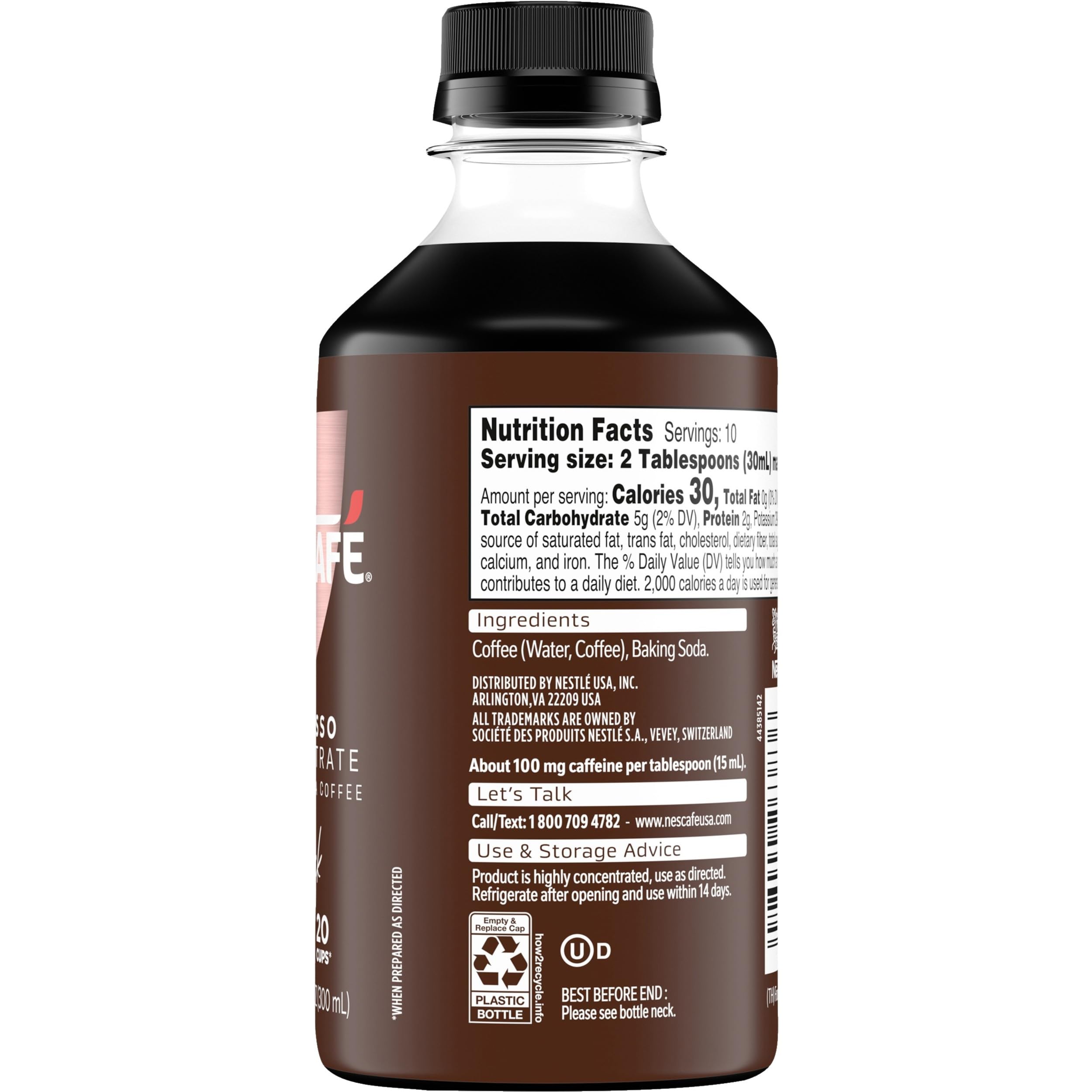 NESCAFÉ Espresso Concentrate Black, 10 fl oz Bottle