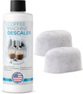 Descaling Solution for Coffee & Espresso Machines - 2 Bottle Pack (4 Uses) - Universally Compatible Descaler Cleaner for Keurig, Breville, Nespresso, Delonghi & All Single Use or Drip Machines