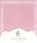 Cake Stencil - Seamless Delicate Pattern for Decorating Tall Double Barrel Cake to Use with Buttercream, Royal Icing, Ganache, Paint, Airbrush (STRAAT)