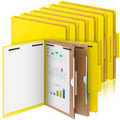 12 Pcs Skyygemm Classification Folder Letter Size, 2 Pocket File,Yellow