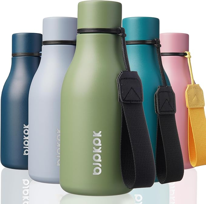 BJPKPK 18oz Insulated Water Bottle, Stainless Steel Bottle with Carry Strap