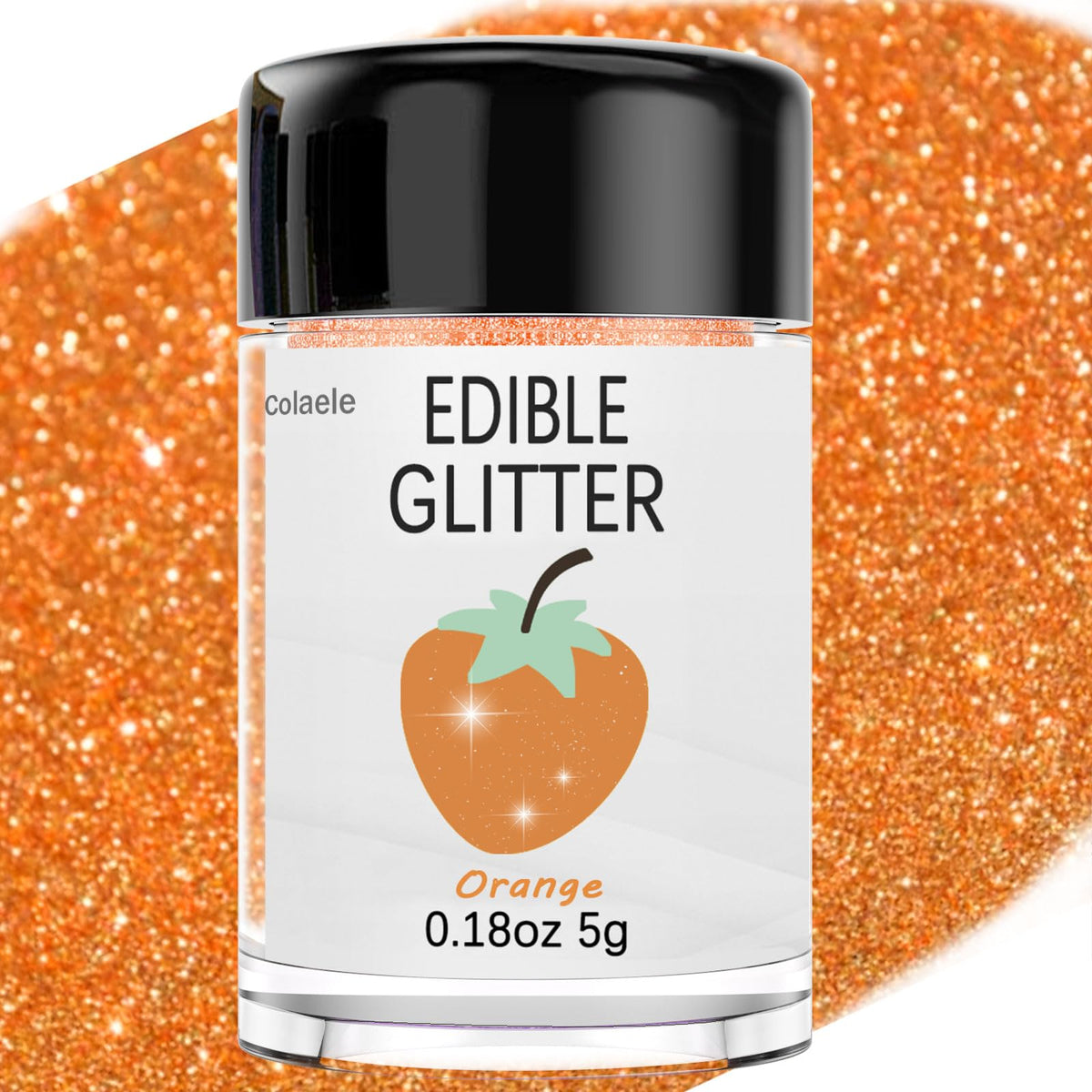 Edible Glitter for Cakes Drinks Luster Dust Set - Colaele 10 Colors Shimmering Disco Glitter Food Grade Metallic Food Coloring Powder Sprinkling for Strawberries, Chocolates, Fondant, Pops, Vegan