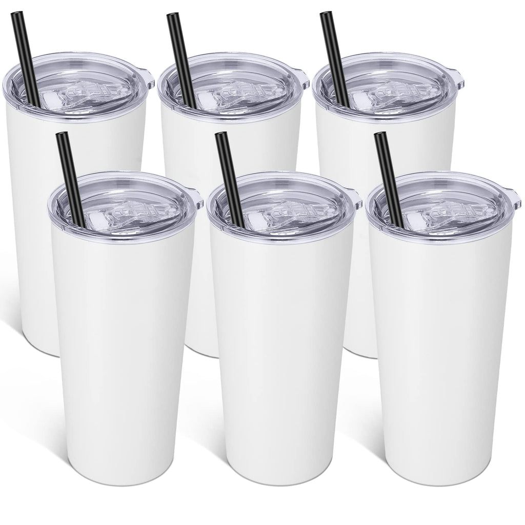 VEGOND 20oz Tumbler Stainless Steel Tumbler with Lid And Straw Vacuum Insulated Double Wall Travel Coffee Mug(dark green package 6)