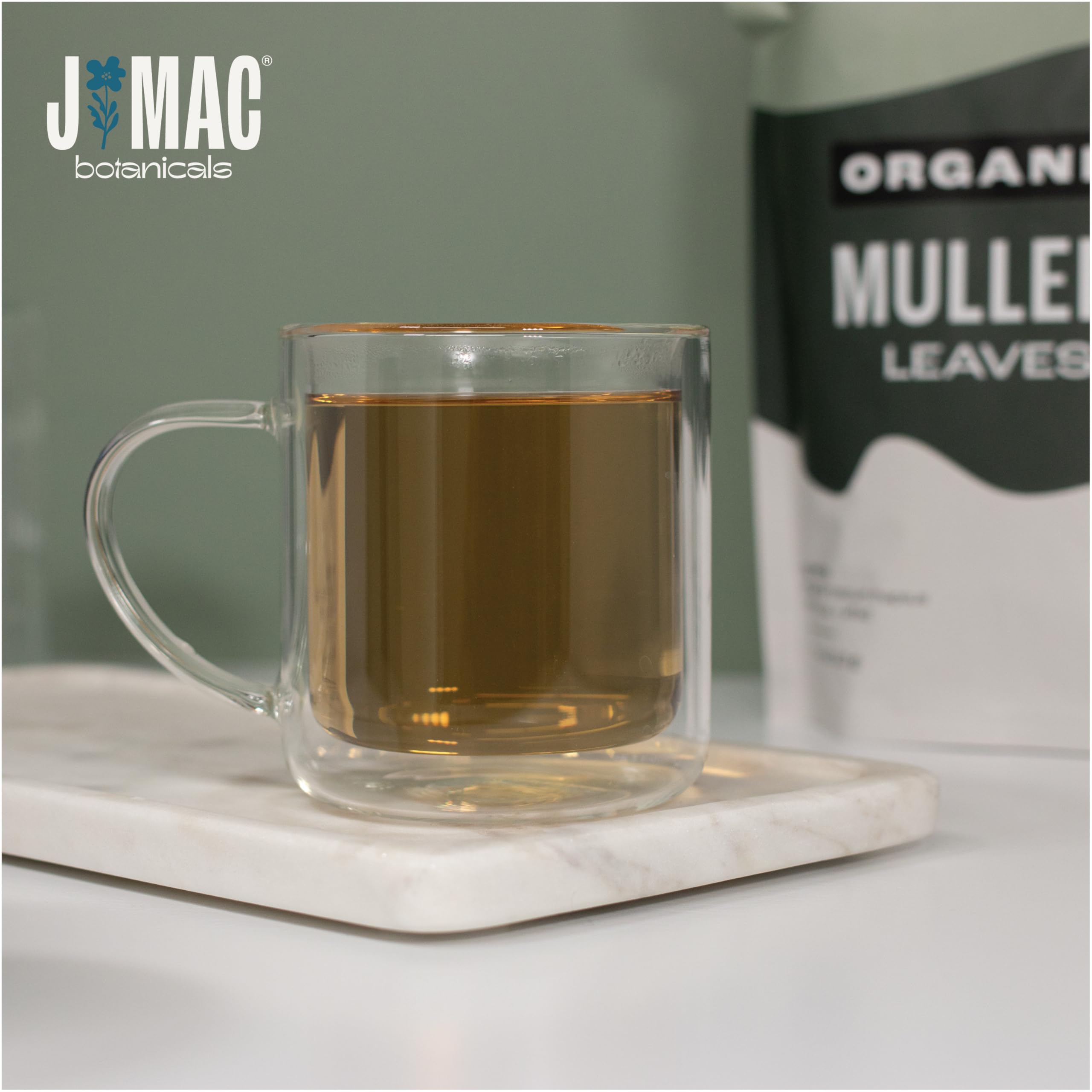 J Mac Botanicals Organic Mullein Leaves (4 oz) Certified USDA Organic Loose Leaf Herbal Tea
