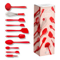 GIR: Get It Right 10-Piece Silicone Ultimate Kitchen Utensil Set – Spatulas, Ladle, Flip, Spoons, Whisk, Peeler & Spoonula – Nonstick, Non-Toxic, Heat-Resistant – Red