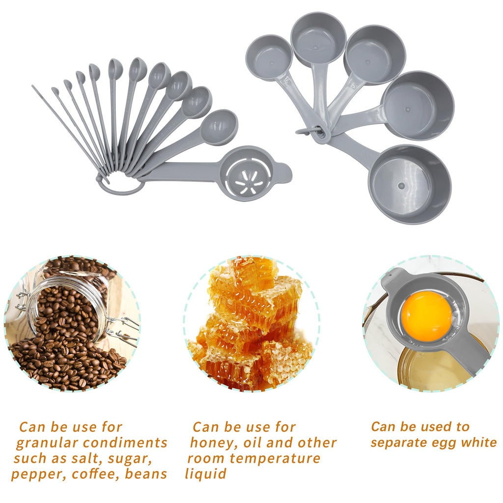 Tongjude 72 Pieces Silicone Bakeware Set, Nonstick Baking Pans Set, Easy Release Oven Silicone Pan for Kitchen with Cake Pans, Loaf Pans, Baking Cups, Measuring Cups and Spoons Set, Grey
