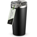 SIPX™ 16 oz Insulated Coffee Tumbler with Leakproof Lid – Stainless Steel, Vacuum Insulated – Keeps Drinks Hot or Cold for Hours – Cupholder Friendly Travel Mug – Black