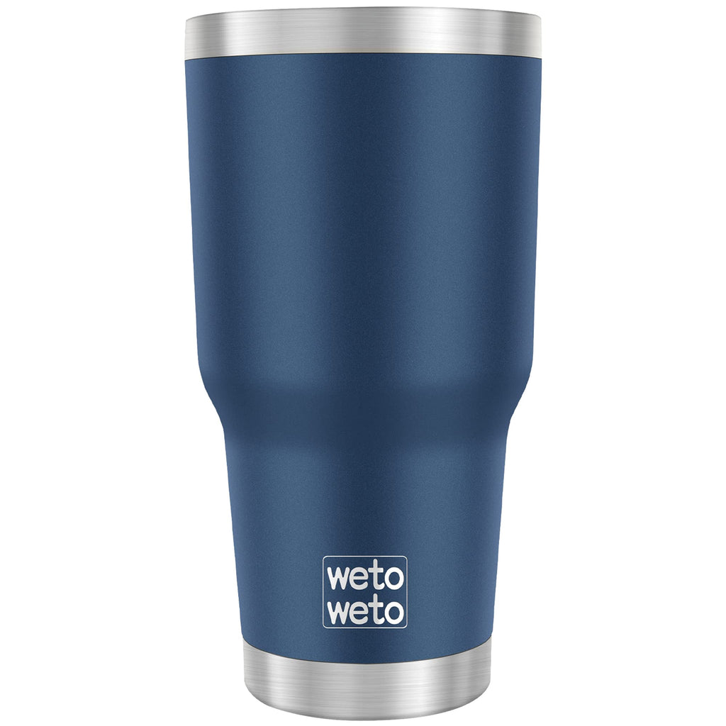 WETOWETO 30oz Tumbler with Lid, Stainless Steel Vacuum Insulated Water Coffee Tumbler, Double Wall Powder Coated Travel Mug Thermal Cup for Home Outdoor (Navy Blue, 1 Pack)