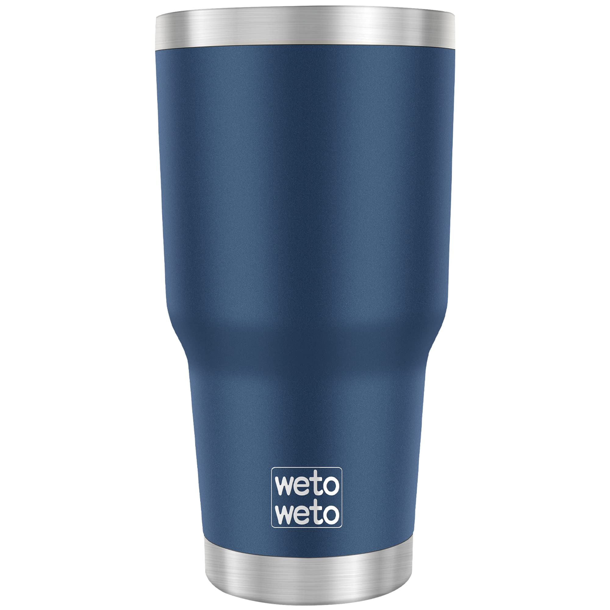 WETOWETO 30oz Tumbler with Lid, Stainless Steel Vacuum Insulated Water Coffee Tumbler, Double Wall Powder Coated Travel Mug Thermal Cup for Home Outdoor (Navy Blue, 1 Pack)