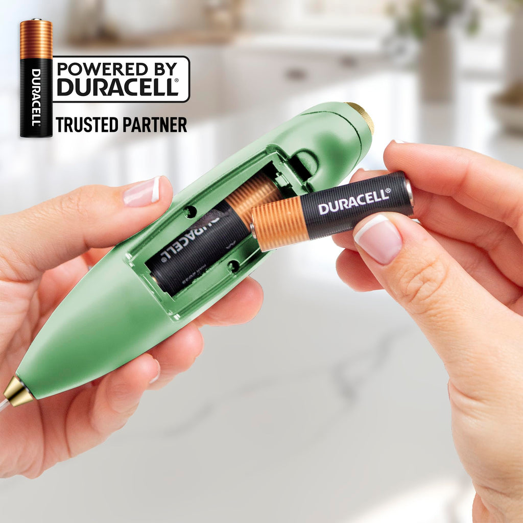 Zulay Kitchen Powerful Milk Frother Wand With Duracell Batteries - Ultra Fast Handheld Drink Mixer - Electric Whisk Foam Maker for Coffee, Lattes, Cappuccino & Matcha - Z1 Motor - Forest Gold
