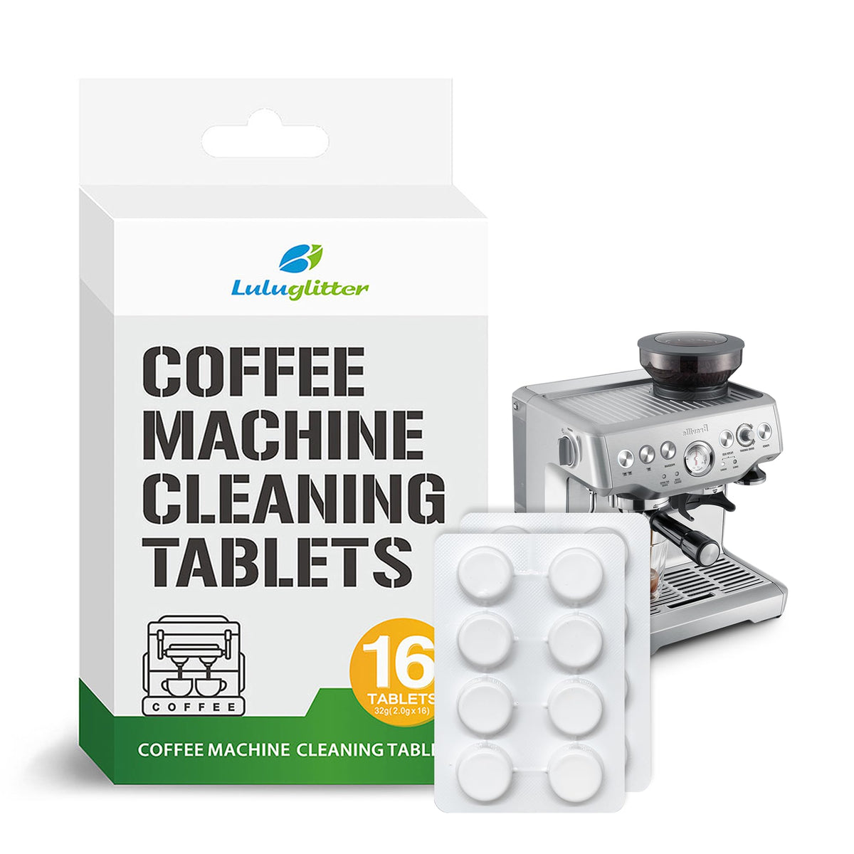 Espresso Machine Cleaning Tablet Coffee Maker Cleaner Blister 16tab
