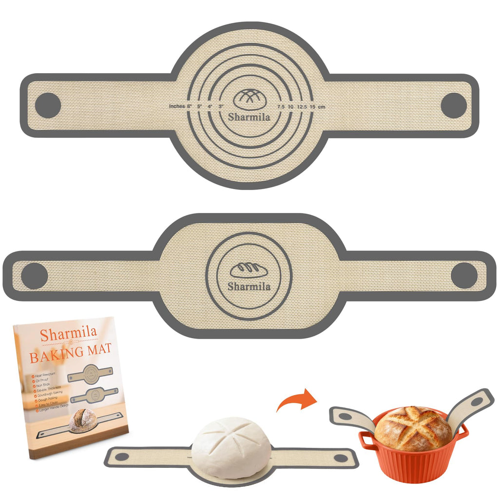 Sharmila 2Pc Silicone Bread Sling for Dutch Oven Sourdough Baking Tools