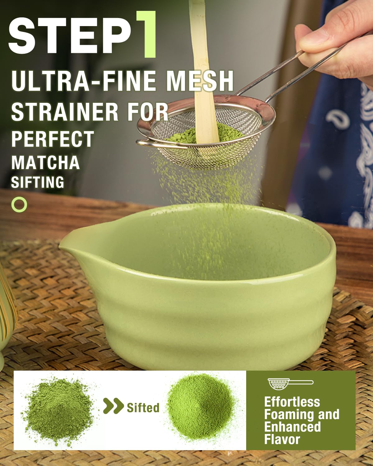 Matcha Whisk Set - 5PCS Matcha Set Includes 17OZ Chawan with Spout