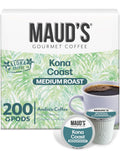 Maud's Kona Medium Roast Coffee Pods, 200ct