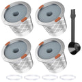 Reusable k Cup Coffee Filters,Universal stainless steel Refillable k Cups Filter Use for Keurig 2.0 and 1.0 Coffee Makers-brewers (6pack)