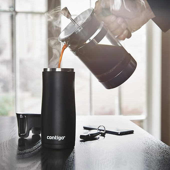 Contigo West Loop 20oz Stainless Steel Vacuum-Insulated Travel Mug Spill-Proof Keeps Drinks Hot for 5 Hours Cold for 12 Hours Perfect for Commuters and Travelers