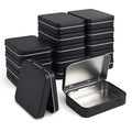 Small Metal Box With Lid-Cookie Tins Metal Tins With Lids Lens Wipes Storage Container Mini Portable Box,Empty Hinged Tin,For Organize Mint Candy Jar,Sewing Tools,DIY Gift Boxes(Black 20 Pcs)