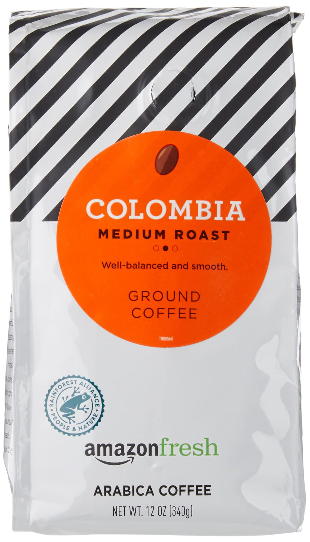 Amazon Fresh Colombia Ground Coffee, Medium Roast, 12 Ounce (Pack of 3)
