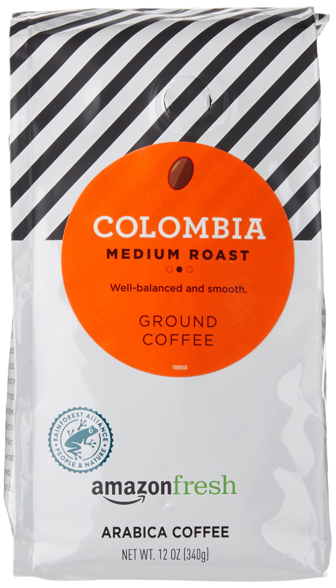Amazon Fresh Colombia Ground Coffee, Medium Roast, 12 Ounce (Pack of 3)