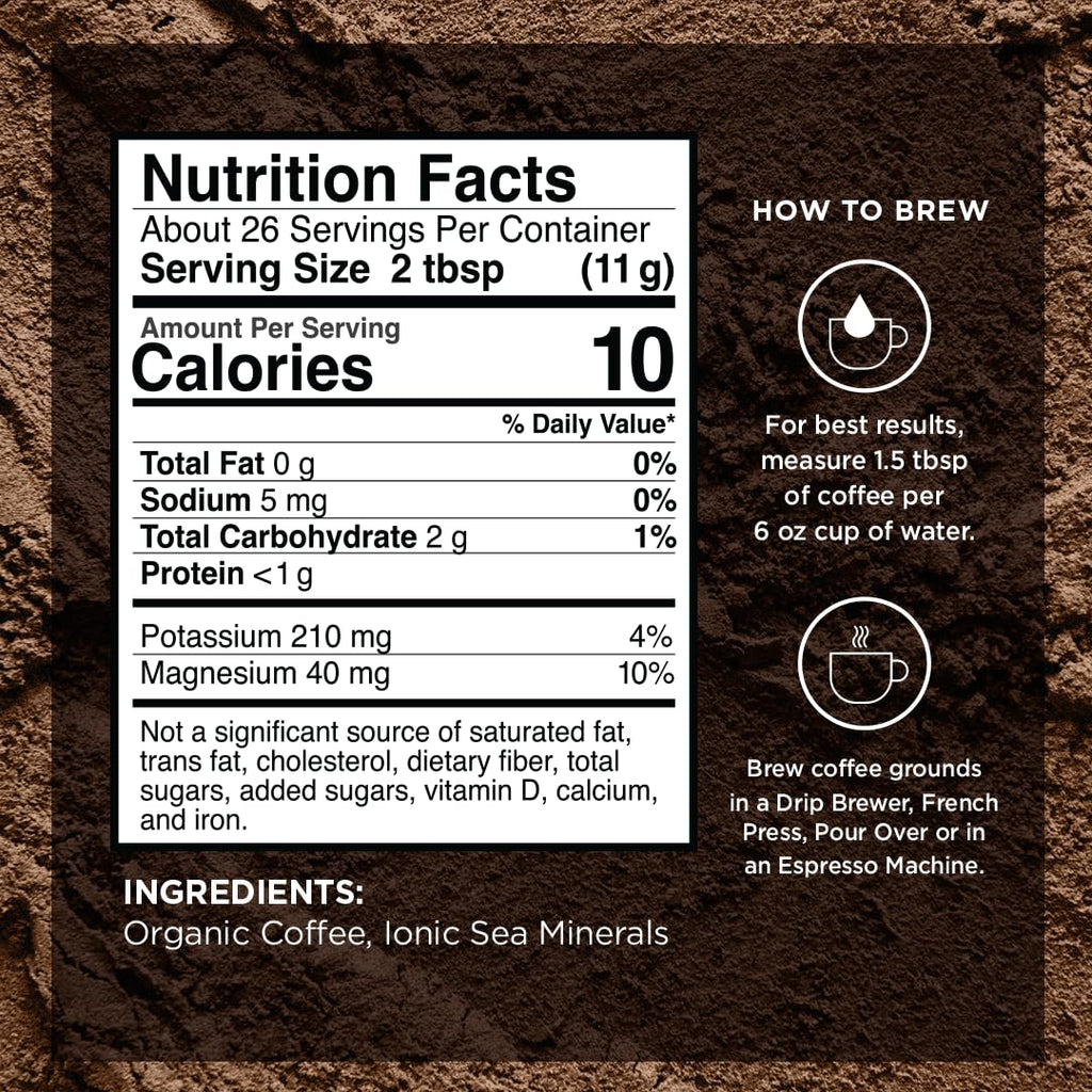 VitaCup Mineral Medium Dark Roast Ground Coffee, 60oz, 6 Bags