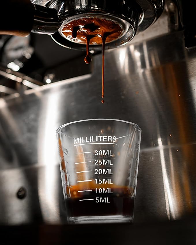 Shot Glasses Measuring Cup Set 6 Pack Espresso Shot Glasses Liquid Heavy Glass 26-Incremental Measurement 1 OZ, 2 TBS, 6 TSP, 30 ML Kitchen Tools